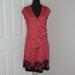 Athleta Dresses | Athleta Red Paisley Nectar Faux Wrap Sleeveless Dress, Size M | Color: Black/Red | Size: M