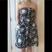 J. Crew Dresses | J Crew Navy And White Floral Strapless Dress | Color: Blue/White | Size: 2