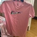 Nike Shirts & Tops | Girls Nike V-Neck Baby Pink Short Sleeve Tee Shirt Dri Fit Size Large Floral | Color: Pink | Size: Lg