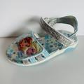 Disney Shoes | Disney Frozen Shoes Light Up Elsa Anna Sandals Toddler Girls Size 6 | Color: Silver | Size: 6bb