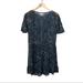 Madewell Dresses | Madewell Eliot 100% Silk Short Sleeve Ruffle Floral Printed Dress In Blue 4 | Color: Blue | Size: 4