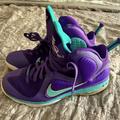 Nike Shoes | Lebron 9 'Summit Lake Hornets 469764 500 Pure Purple/Turquoise Blue-Wht 3/31/12 | Color: Purple | Size: 12