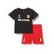 FIFA Kinder Offizielles Weltmeisterschaft 2022 T-Shirt & Shorts Set – Belgien – Auswärts Country Tee & Shorts, schwarz/red, 24 Months