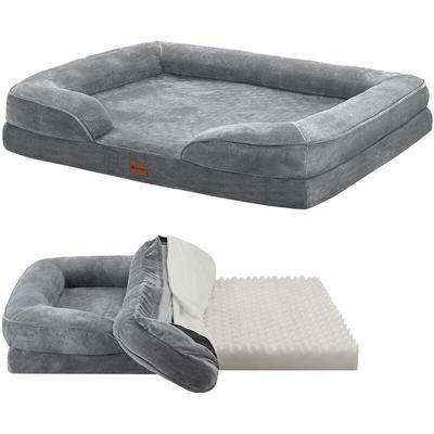 Hundebett Sheena xl orthopädisch, waschbar & rutschfest – 105 x 82 x 17 cm– Hundesofa flauschig