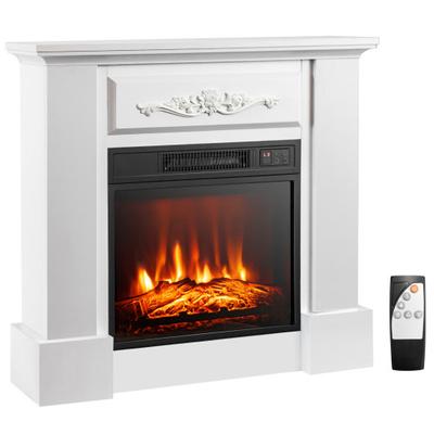 Costway 1400W TV Stand Electric Fireplace Mantel w...