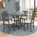Melody 5-Piece Round Dining Table and 4 Fabric Chairs