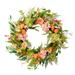 Puleo International 30" Artificial Rose Floral Spring Bouquet Door Wreath, Multicolor