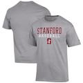 Men's Champion Gray Stanford Cardinal Baseball Stack T-Shirt