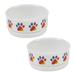 Rainbow Paw Pet Bowl, 0.75 Cup, Set of 2, Small, Multi-Color