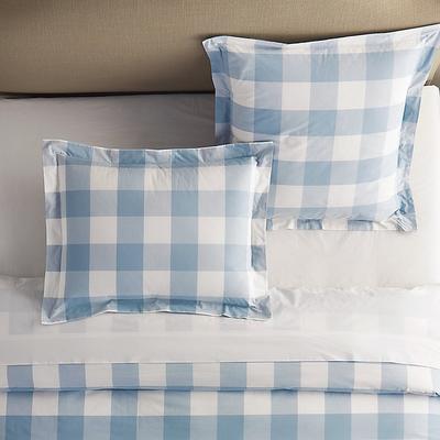 Gwyneth Buffalo Check Sham - Cornflower Standard - Ballard Designs