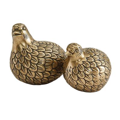 Partridge in a Pair Salt & Pepper Set - Antique Brass - Ballard Designs