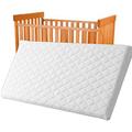 Gax Baby Cot Bed Mattress – Quilted Breathable | Anti Allergenic | Waterproof Cover for Toddler Pram, Swing, Cradle, Crib or Bassinet - Foam Density 25HC (White, 160 x 70 x 7.5 cm)