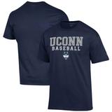 Men's Champion Navy UConn Huskies Baseball Stack T-Shirt