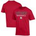 Men's Champion Scarlet Rutgers Knights Baseball Stack T-Shirt