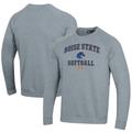 Men's Under Armour Gray Boise State Broncos Softball All Day Arch Fleece Pullover Sweatshirt