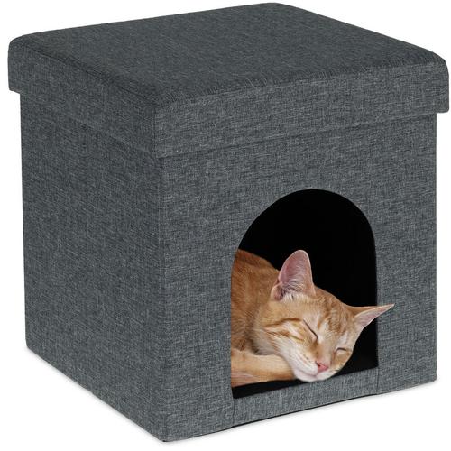 Katzenhöhle, Rückzugsort für Katzen und kleine Hunde, Indoor Tierversteck, h x b x t: 38,5 x 37 x