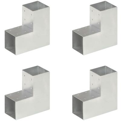 Pfostenverbinder 4 Stk. L-Form Verzinktes Metall 91 x 91 mm Vidaxl