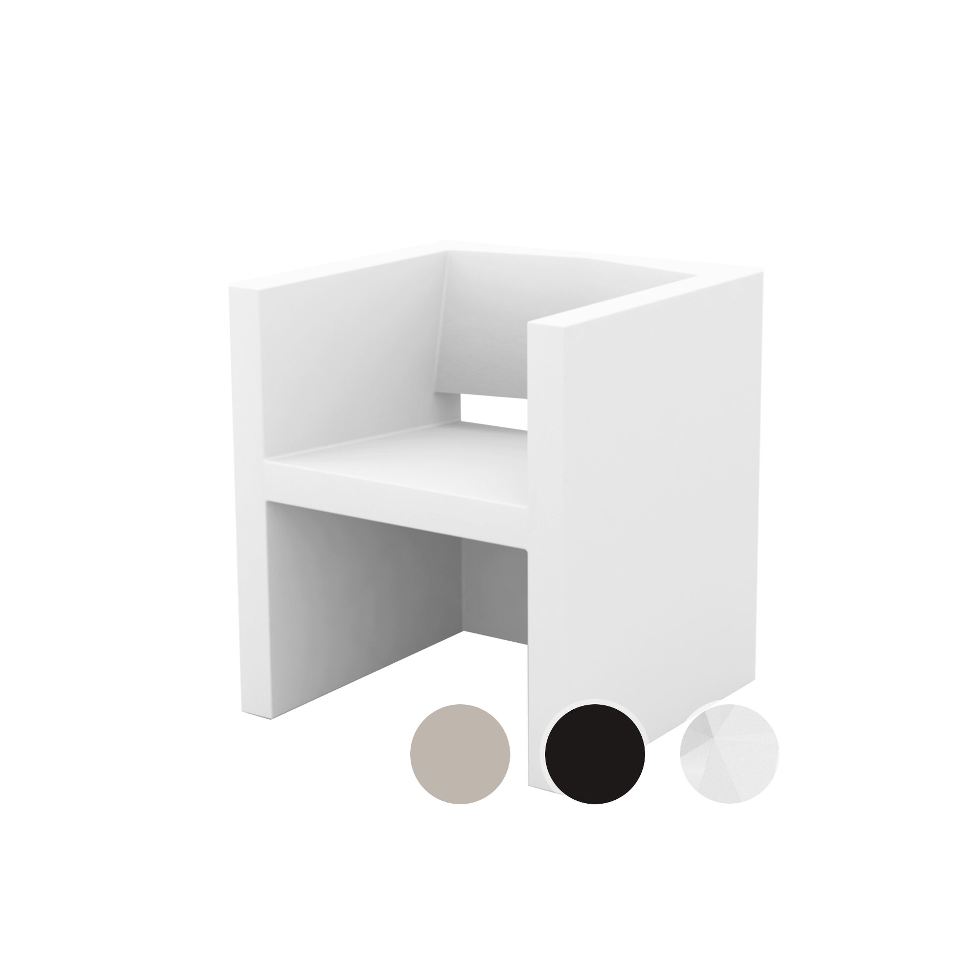 Vondom »VELA« Outdoor Armlehnstuhl White / Basic Matt