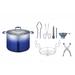 Concord Cookware 20 qt. Stainless Steel Stock Pot w/ Lid Stainless Steel in Blue | 9.25 H x 13.25 W in | Wayfair SSCR-DCPOM-CB_WY