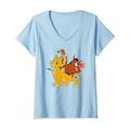 Disney The Lion King Simba, Pumba And Timon T-Shirt mit V-Ausschnitt