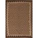 Geometric Tribal Kilim Oriental Area Rug Hand-woven Wool Carpet - 5'3" x 6'8"