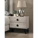 23" Modern Simple 2-Drawers Nightstand with Wood Finish, Rhombic Shape Handles and Tapered Legs for Bedroom