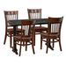 4-Person Dining Set- Antique Black Top W/Julia Side Chair Wood in Red Restaurant Furniture by Barn Furniture | 28 H x 30 W x 48 D in | Wayfair