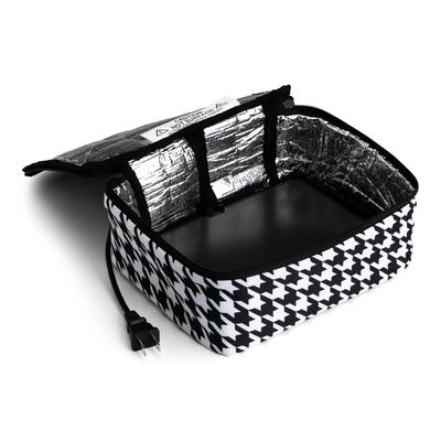 HOTLOGIC Food Warming Tote, Lunch Bag 120V, Houndstooth