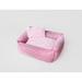 Hello Doggie Imperial Crystal Dog Bolster Polyester/Synthetic Material in Pink | 7 H x 18 W x 15 D in | Wayfair 80005