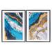 iH casadécor 2 Piece Framed Canvas Wall Art Set Canvas, Cotton in Indigo | 23.65 H x 17.7 W x 1 D in | Wayfair MX-1175(2)