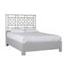 David Francis Furniture Lattice Back Standard Bed Wood/Wicker/Rattan in Gray | 60 H x 63.5 W x 85 D in | Wayfair B4025BED-Q-S152