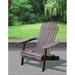 Vanity Krafters Mongo Solid Wood Folding Adirondack Chair Wood in Brown | 34.75 H x 28 W x 31 D in | Wayfair VK-ADCH-DB