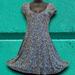 American Eagle Outfitters Dresses | American Eagle Outfitters Cotton Stretch Floral Skater Dress Size Small | Color: Blue/Gray | Size: S