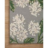 Gray/Green 18 x 18 x 0.5 in Area Rug - Rifle Paper Co. x Loloi Joie JOI-04 Hydrangea Gray Rug Wool | 18 H x 18 W x 0.5 D in | Wayfair