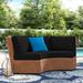Wade Logan® Basden Indoor/Outdoor Cushion Cover Acrylic in Pink/Blue/Black | 6 H in | Wayfair 40D548B0686247BC9119F5FC194D691B