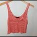 Brandy Melville Tops | Brandy Melville Red And White Striped Crop Top One Size Like New | Color: Red/White | Size: One Size