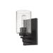 Breakwater Bay Hoff 1 - Light Armed Sconce Glass/Metal in White/Brown | 8.75 H x 4.5 W x 5.75 D in | Wayfair D9982DD9EAE54D2D85F38158F5550670