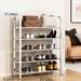 Rebrilliant Stainless Steel 15 Pair Shoe Rack in Gray | 31.49 H x 25.98 W x 9.05 D in | Wayfair D5B7EDC34DEE4F1C832D8E3E9130DB75