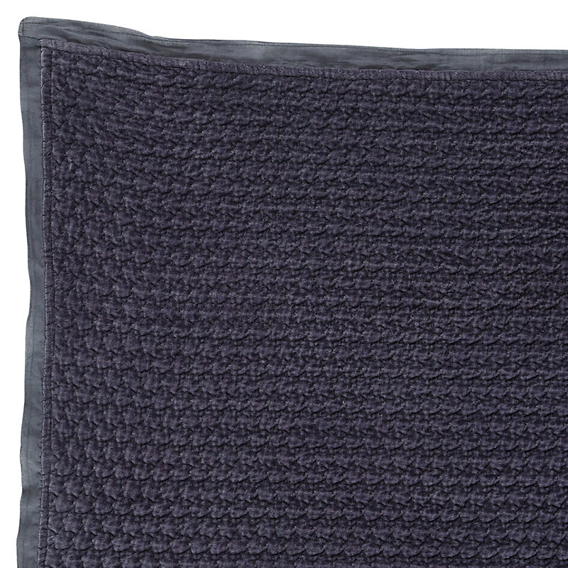 Nadine Velvet Quilt - Indigo, Full/Queen - Ballard Designs