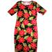 Lularoe Dresses | Lularoe New Julia Dress Womens S Small Bold Floral | Color: Black/Red | Size: S