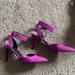 Nine West Shoes | Nine West Suede Purple Pink Ankle Strap Pointed Toe Shoes Size 10 | Color: Purple | Size: 10