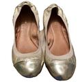 Coach Shoes | Coach Dalia Cap Toe Flats Gold Ballet Flats Size 7 B Leather Logo Metallic Flats | Color: Gold | Size: 7