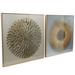 Cosmoliving By Cosmopolitan Modern Aluminum Spiral Framed Wall Art Wood in Blue/Brown/Gray | 31.5 H x 31.5 W x 1.5 D in | Wayfair 012668