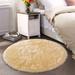 Yellow 59.07 x 59.07 x 2 in Area Rug - iLiebe Round Faux Sheepskin Area Rug in Sheepskin/Faux Fur | 59.07 H x 59.07 W x 2 D in | Wayfair ILIBUS0743