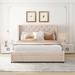 Red Barrel Studio® Barid Queen Tufted Storage Platform Bed Wood & /Upholstered/Velvet in Brown | 46 H x 65 W x 84 D in | Wayfair