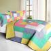 Wonderland 3PC Vermicelli - Quilted Patchwork Quilt Set (Full/Queen Size)