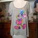 Disney Tops | Disney Tee T-Shirt Size L Large Multicolor Mickey Mouse, Stripes On Back | Color: Gray/Green | Size: L