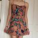 Urban Outfitters Dresses | Floral Orange Dress. Small. Purchased From Urban Outfitters | Color: Green/Orange | Size: S