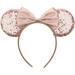 Disney Accessories | Minnie Mouse Rose Gold Sparkle Ears | Color: Gold/Pink | Size: Os