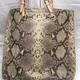 Michael Kors Bags | Michael Kors Python Snake Print Leather Tote Shoulder Handbag As Is Peeling Int | Color: Black/Cream | Size: 16”W X 15”H X 4”D X 11”Double Handles